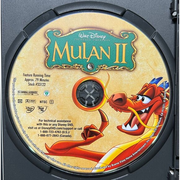 Mulan II (DVD, 2005) Disney Sequel Widescreen G Lucy Liu Animated Musical - Picture 5 of 6